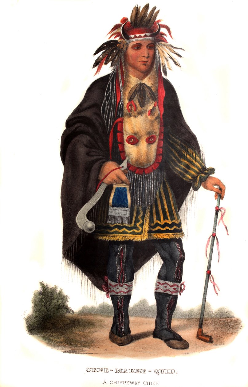 Okeemakeequid, a Chippeway chief av Charles Bird King