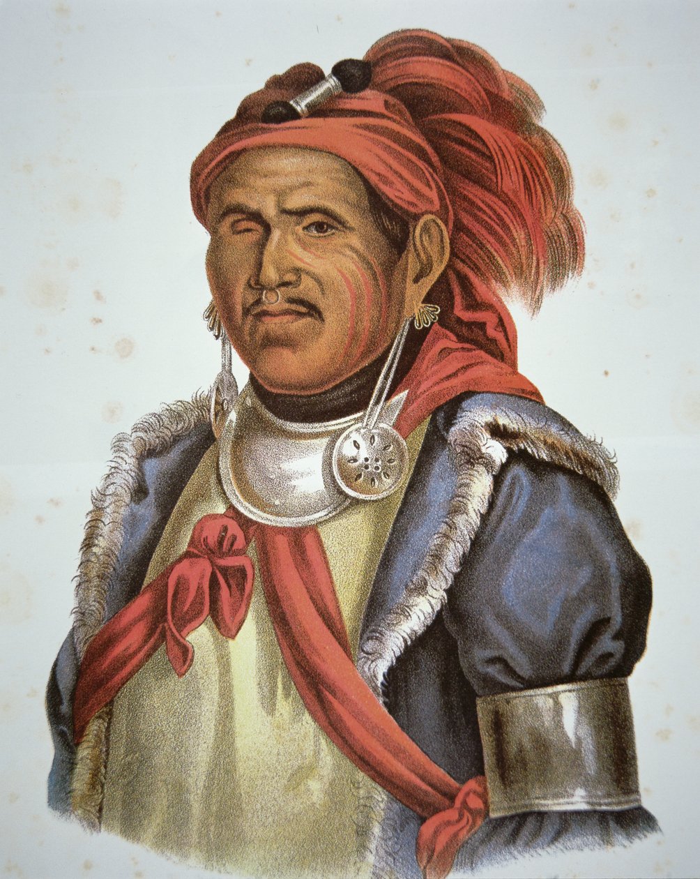 Tenskwatawa (1775-1836) (litho-farge) av Charles Bird King