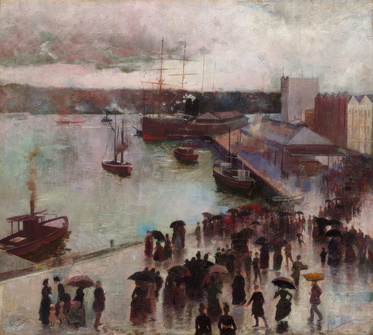 Orientens avgang – Circular Quay av Charles Edward Conder