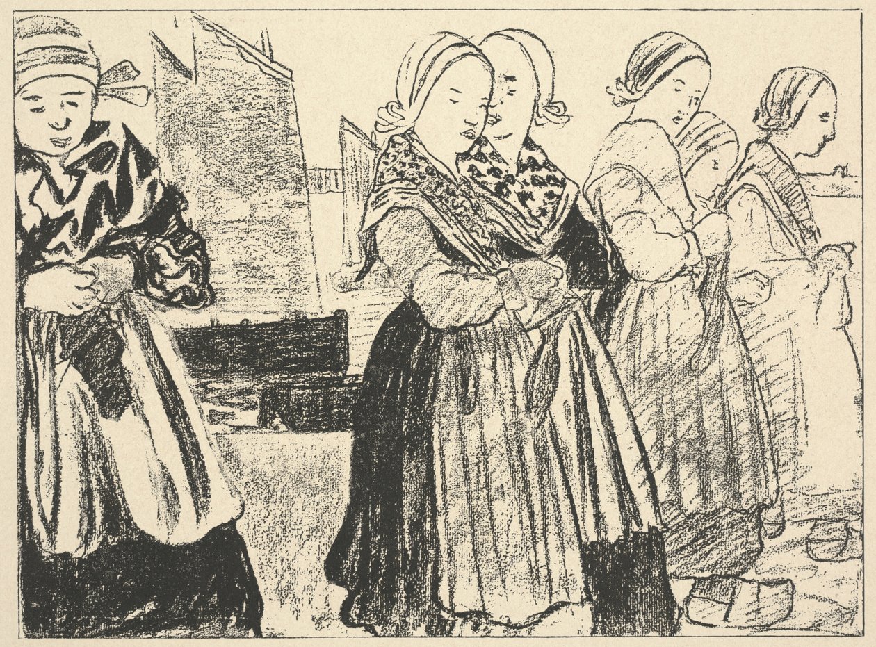 Bretonske kvinner av Charles Cottet