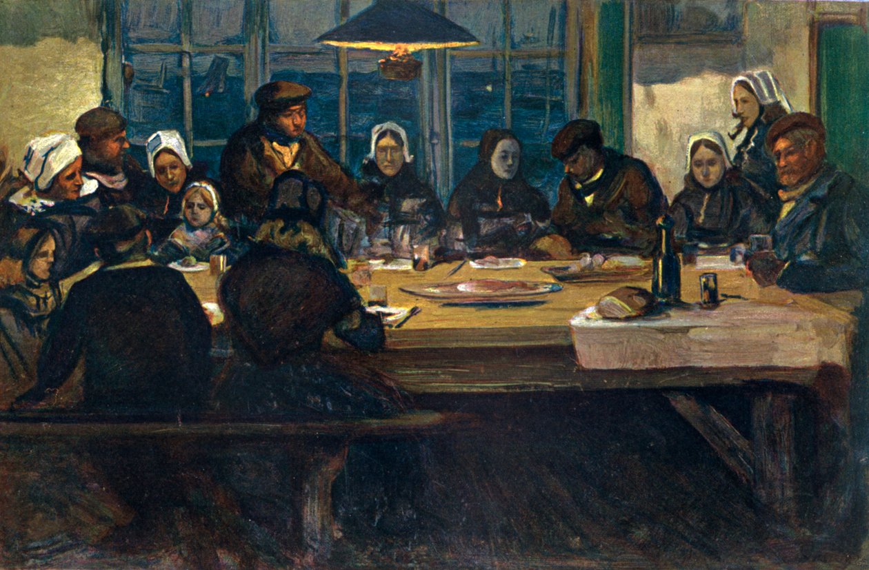 Guds måltid, 1899. av Charles Cottet