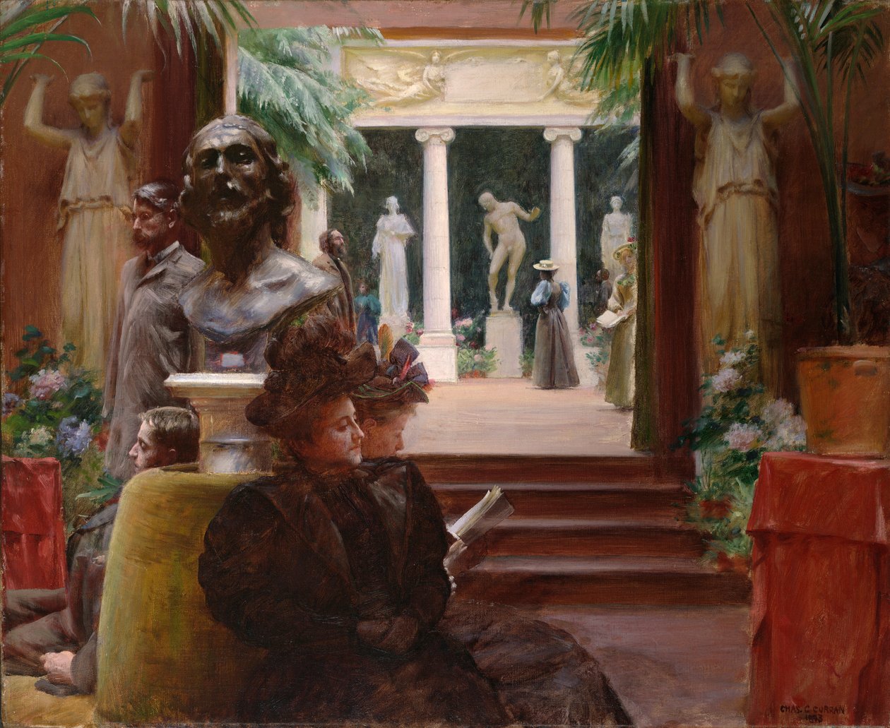 På Skulpturutstillingen av Charles Courtney Curran