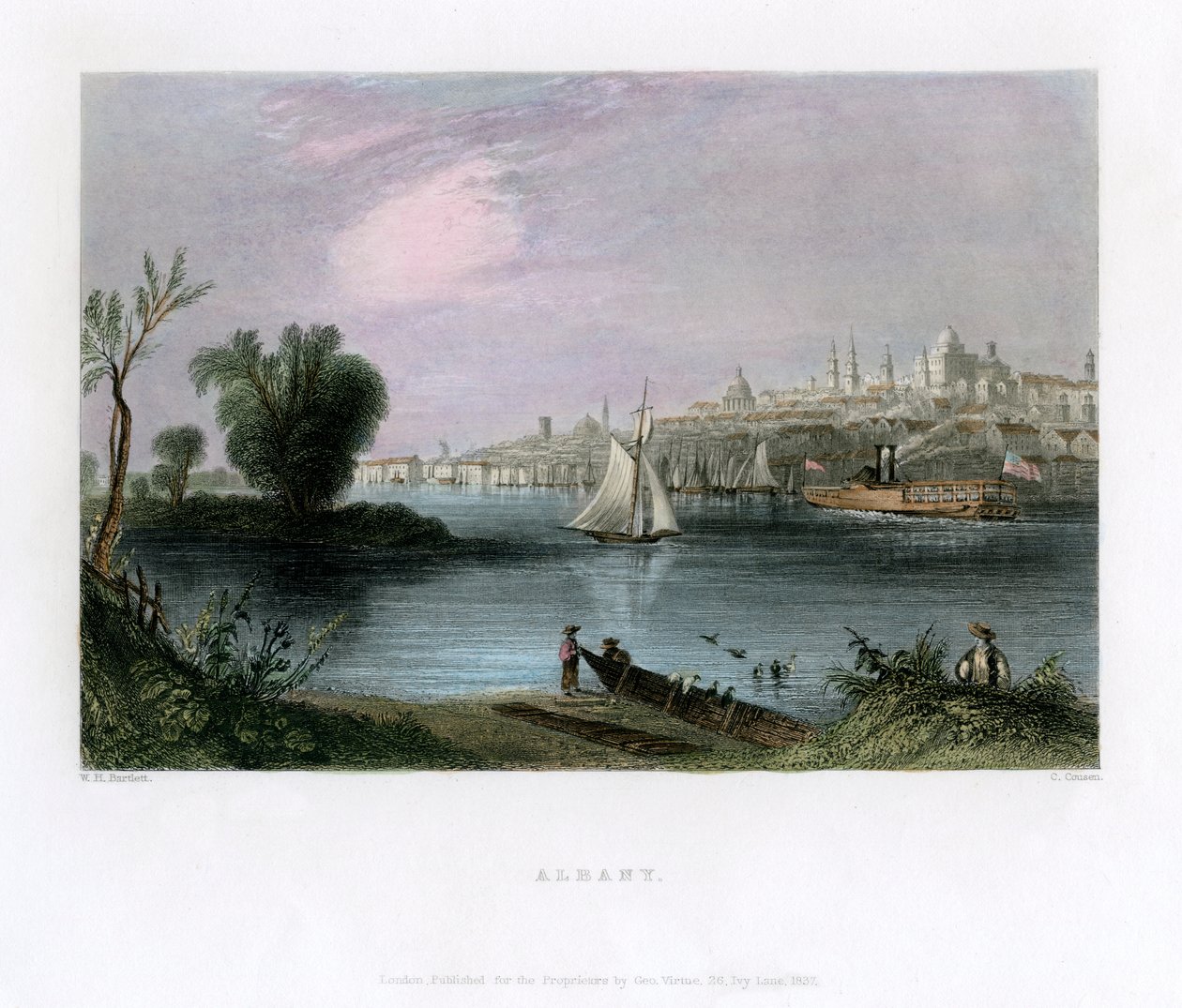 Albany, New York, USA, 1837. av Charles Cousen