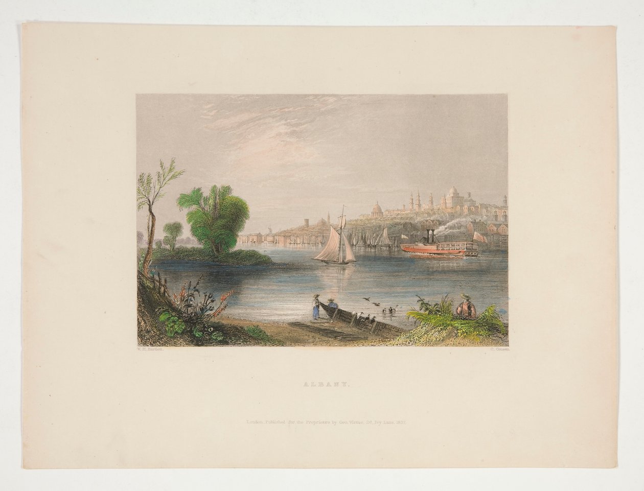 Albany, illustrasjon for Nathaniel Parker Willis av Charles Cousen