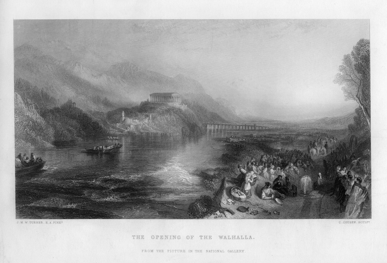 Åpningen av Walhalla, 1800-tallet. av Charles Cousen