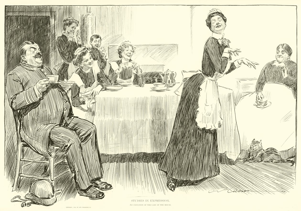 Illustrasjon for The Social Ladder av Charles Dana Gibson