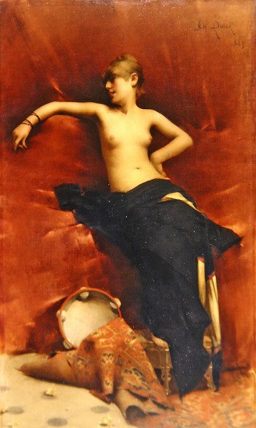 Orientalsk danser hviler av Charles Daux
