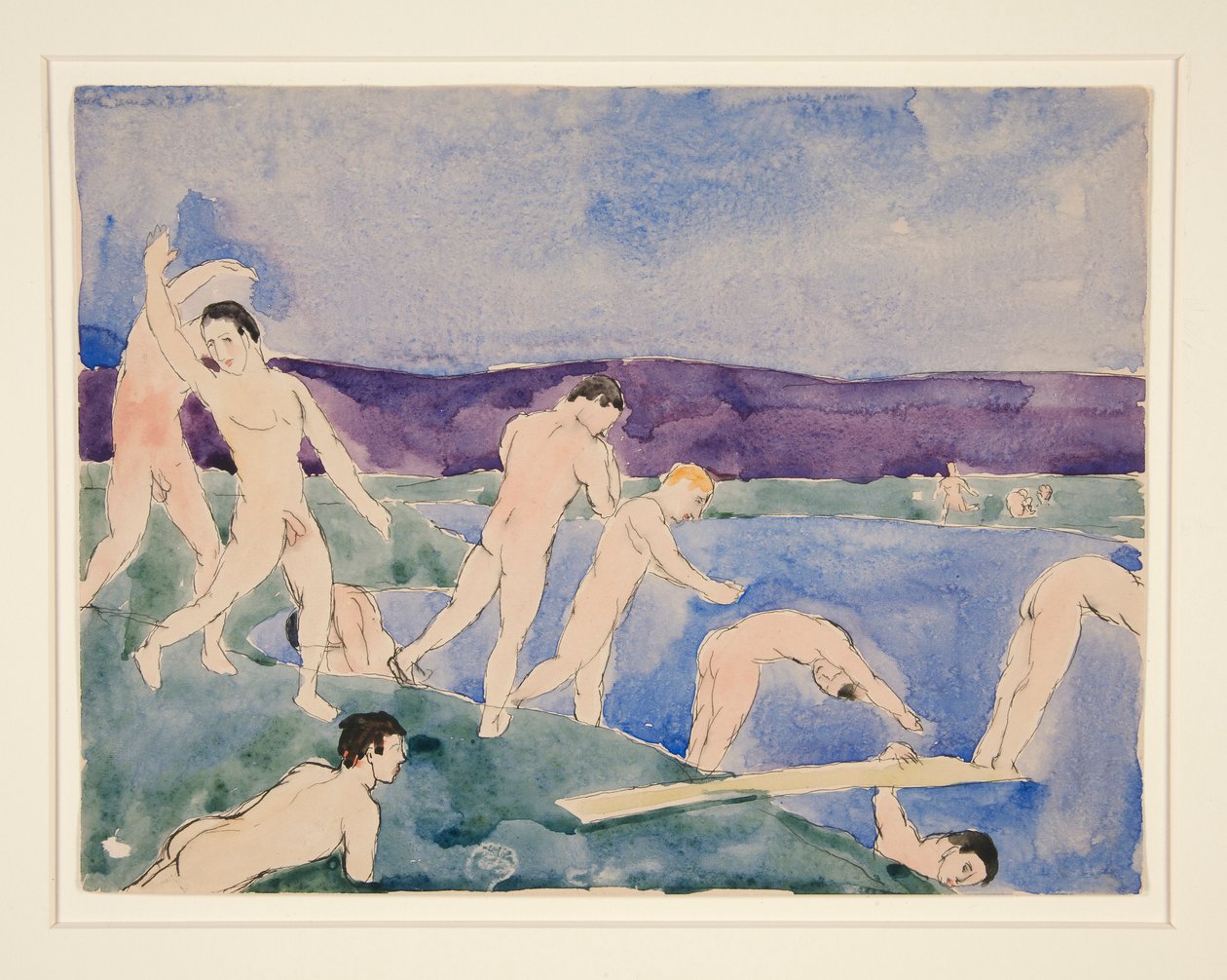 Tolv nakne gutter på stranden av Charles Demuth