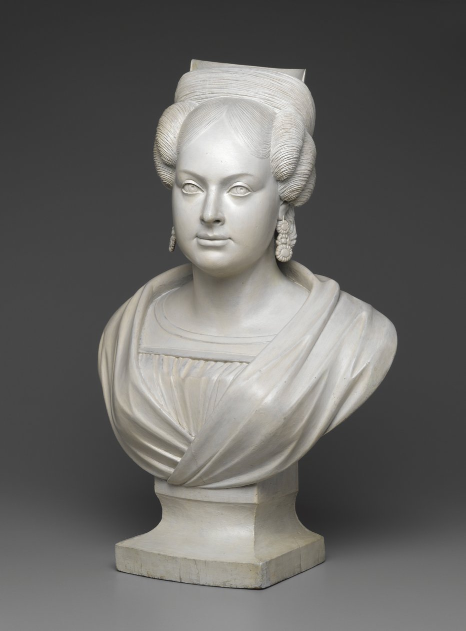 Mrs Charles Dodge, ca. 1830-40 (malt tre) av Charles Dodge