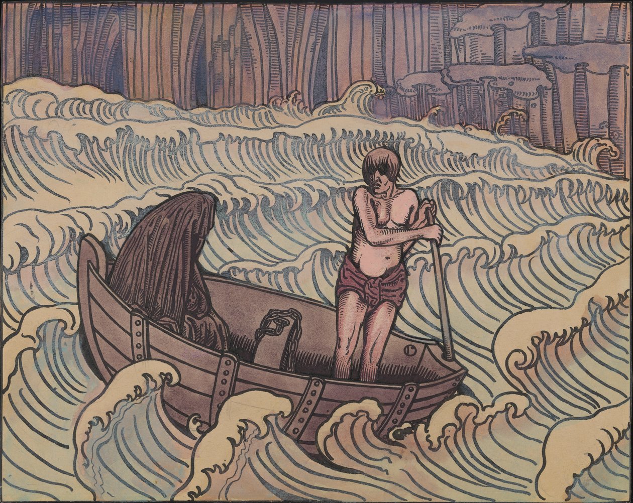 Charon, ca 1896. av Charles Doudelet