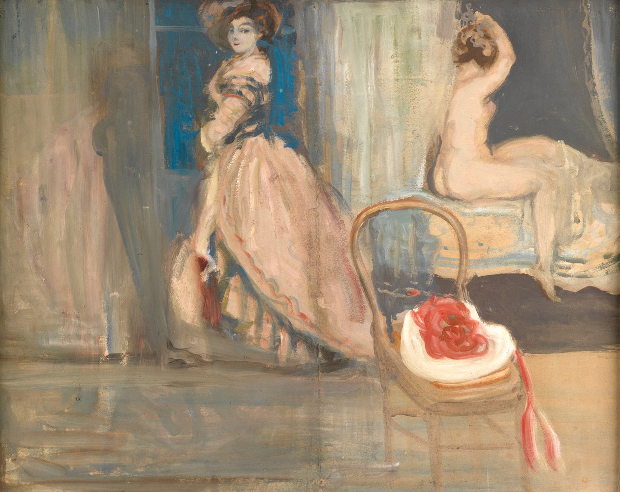 Den røde og hvite hatten av Charles Edward Conder