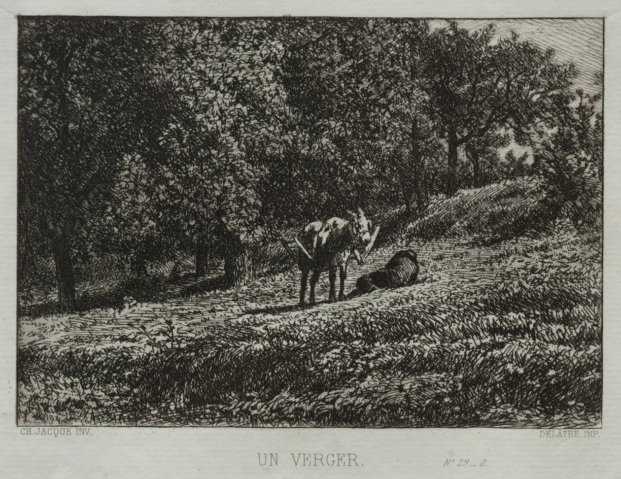 En frukthage av Charles Emile Jacque