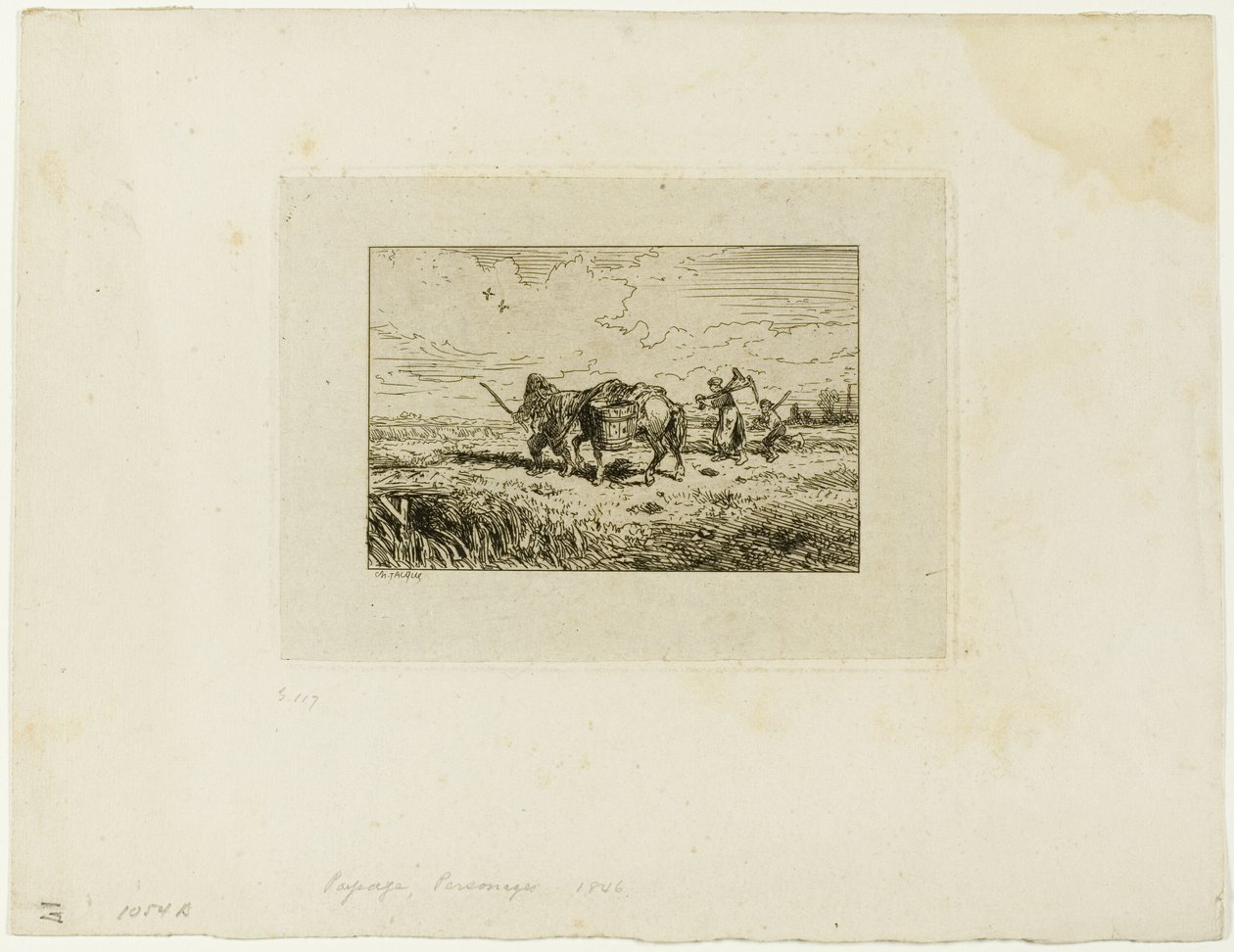 Krysser broen av Charles Emile Jacque