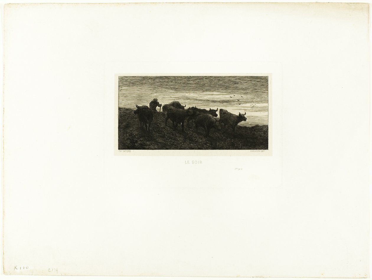 Kveld av Charles Emile Jacque