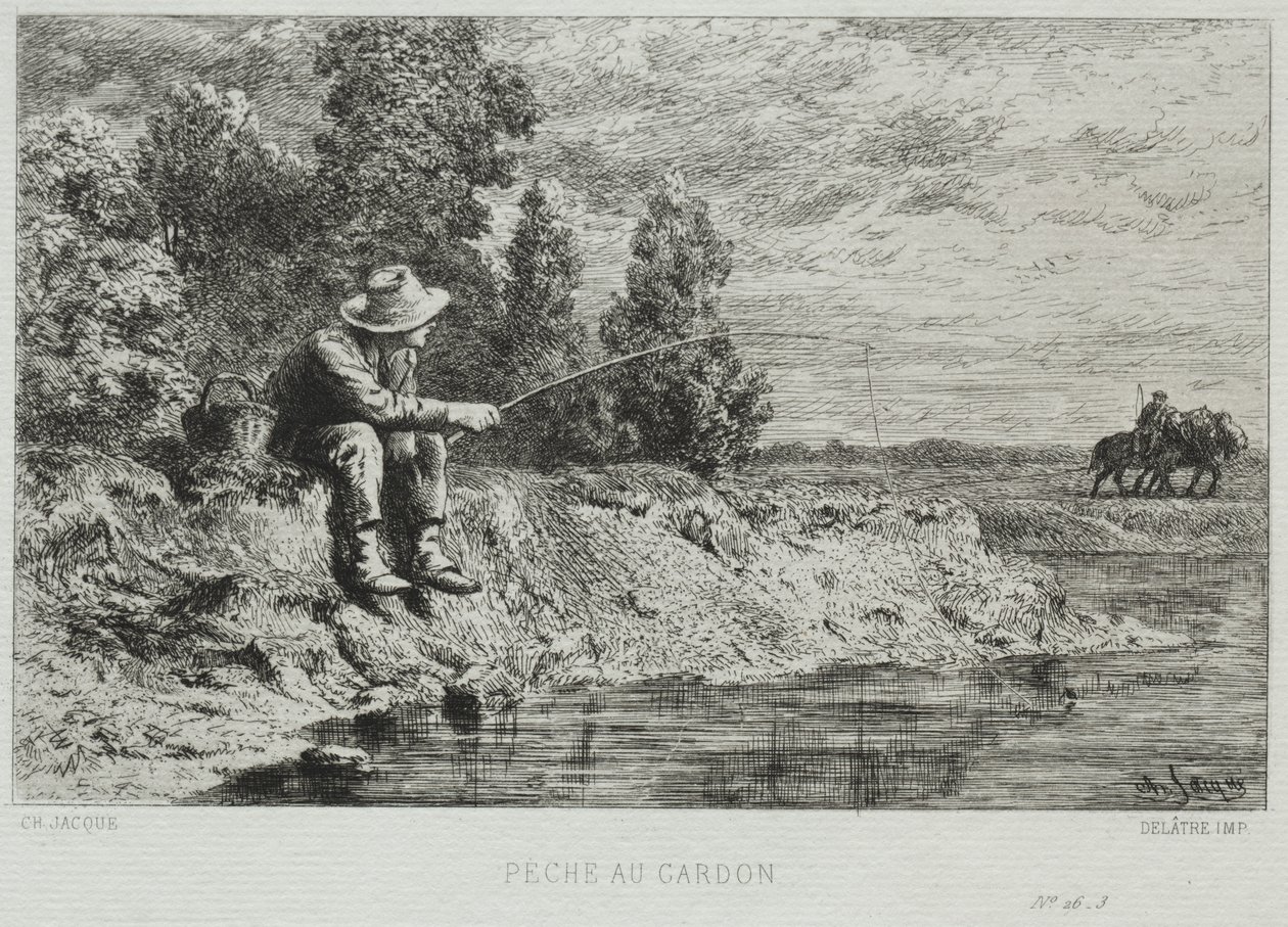 Fiske av Charles Emile Jacque