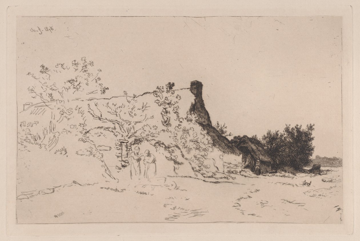 The Great Cottage Kercassier, 1875. av Charles Emile Jacque