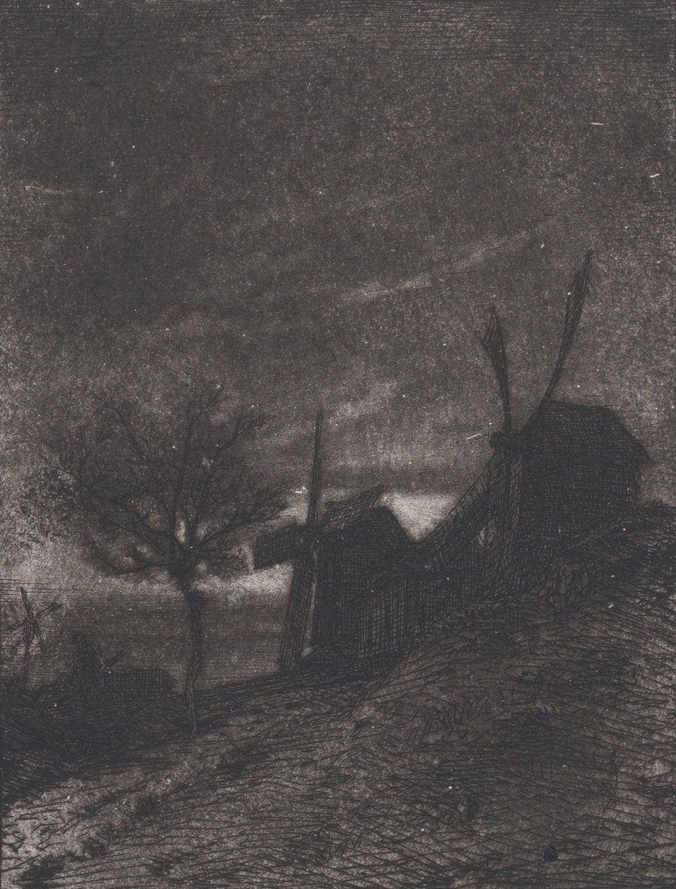 Mills i Montmartre, 1846. av Charles Emile Jacque