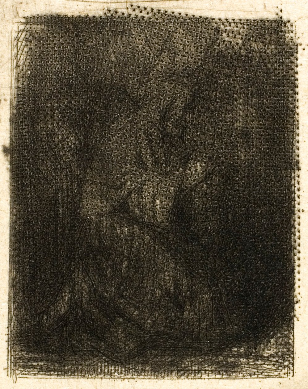 Munk ved bønn av Charles Emile Jacque