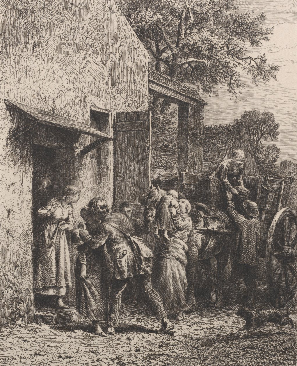 Nyttårsmorgen, 1865. av Charles Emile Jacque