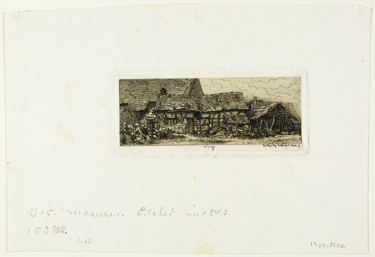 Bondebolig i Cricey av Charles Emile Jacque