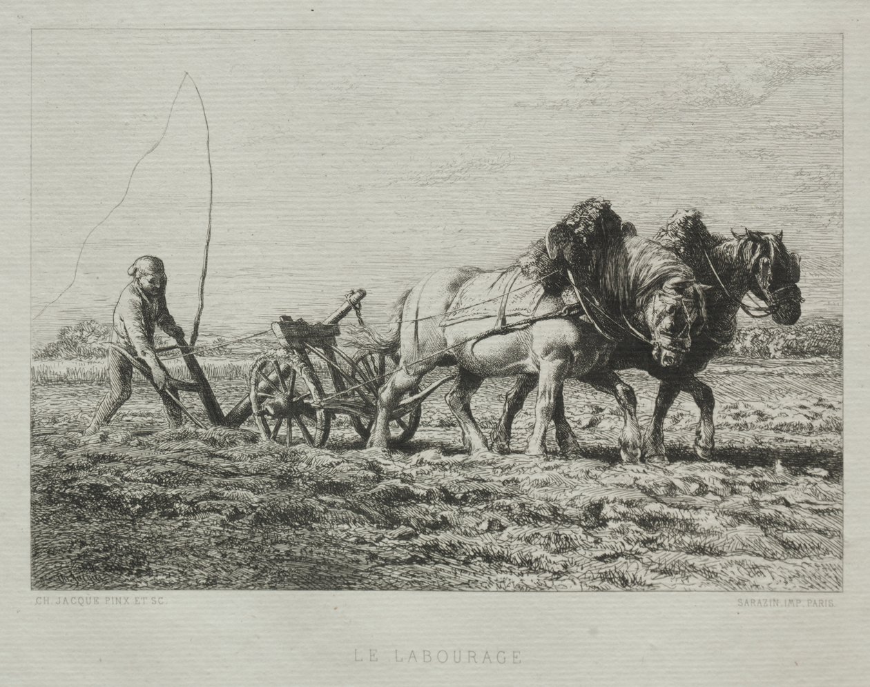 Pløying av Charles Emile Jacque