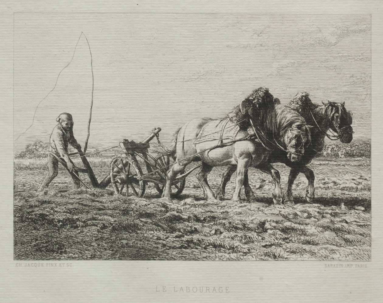 Pløying. av Charles Emile Jacque