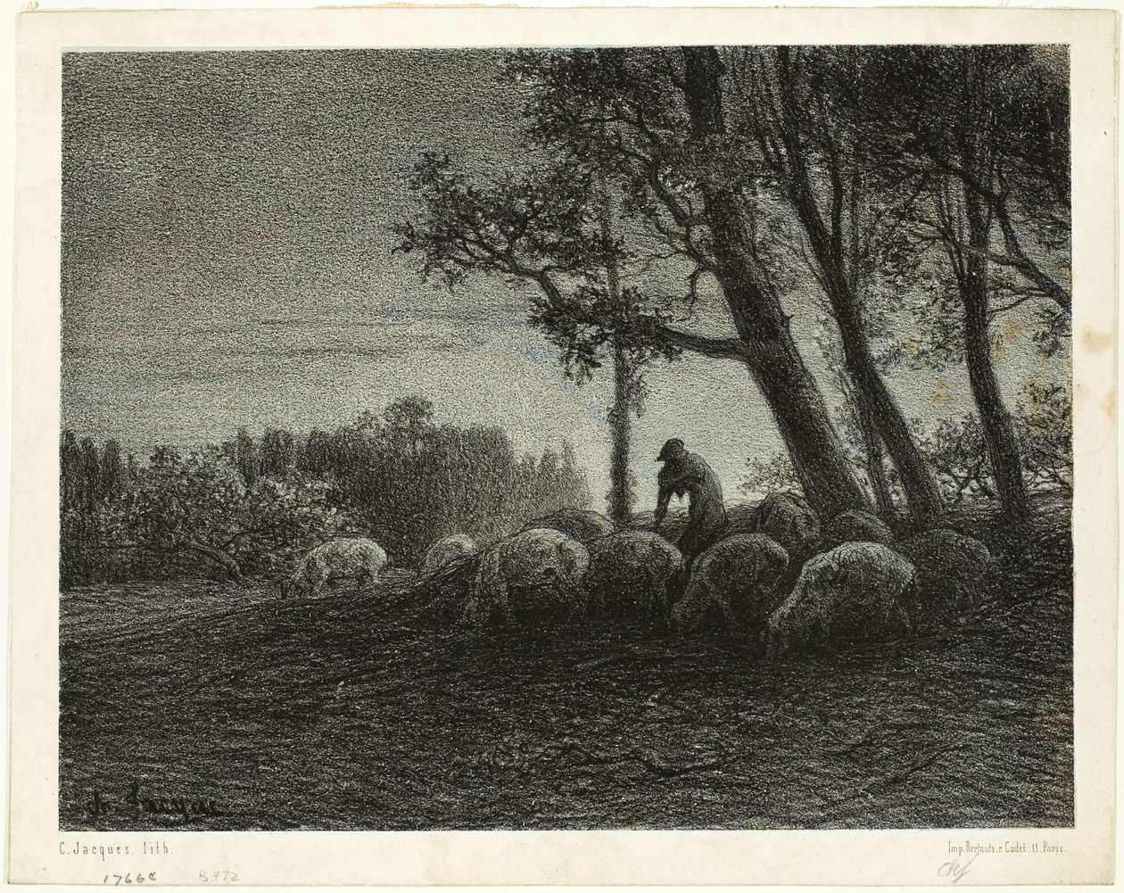 Poetisk Twilight av Charles Emile Jacque