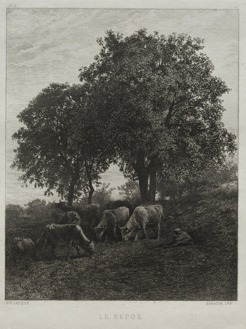 Hvile av Charles Emile Jacque