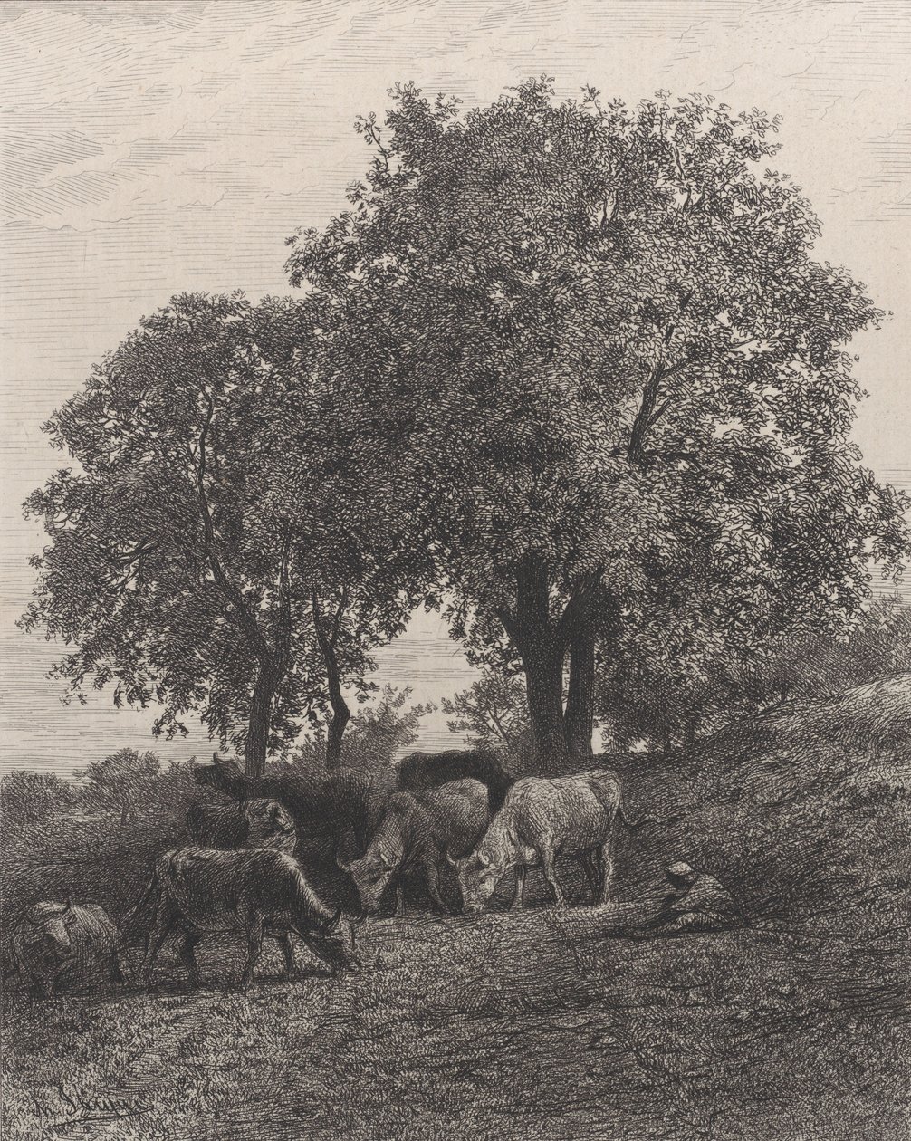 Hvile, 1864. av Charles Emile Jacque