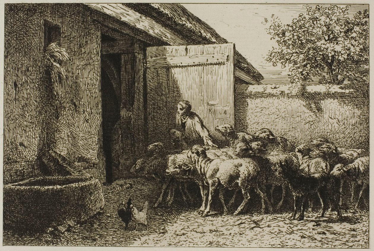 Gjeterinne av Charles Emile Jacque