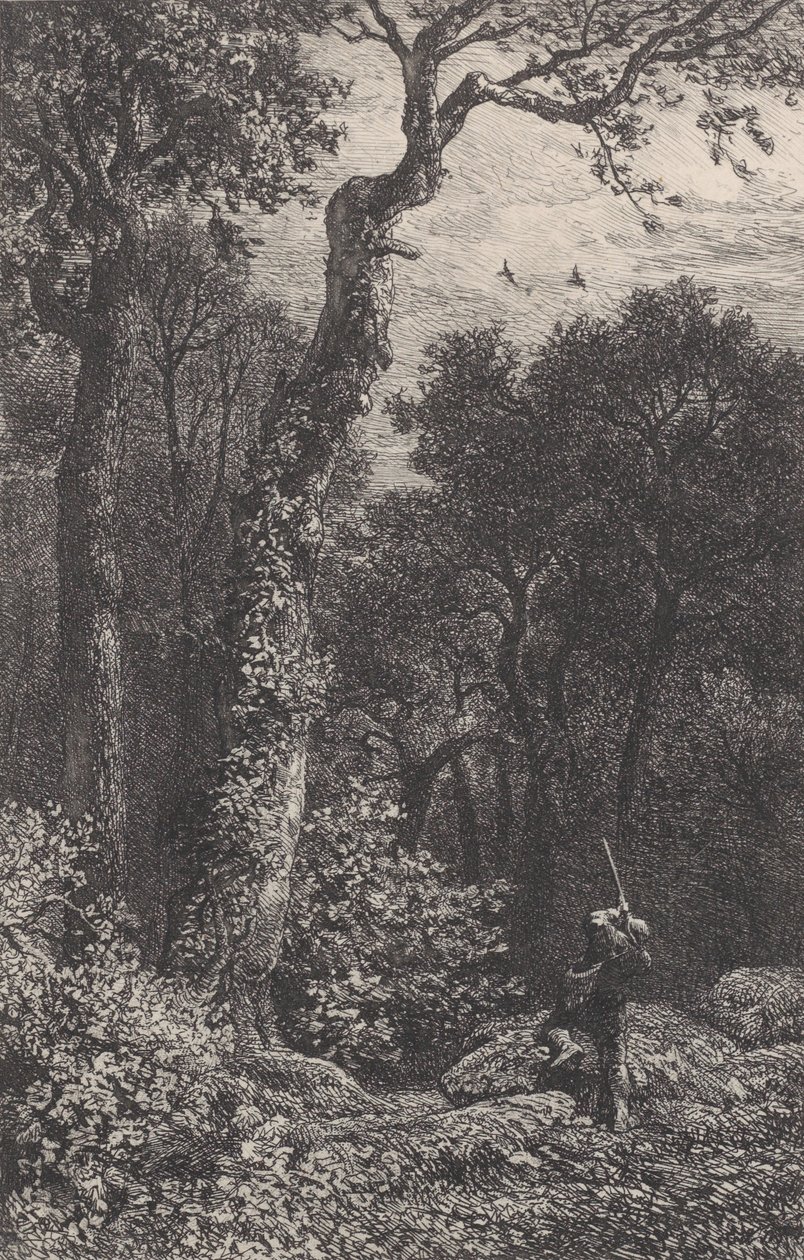 Å skyte en skogshane, 1864. av Charles Emile Jacque