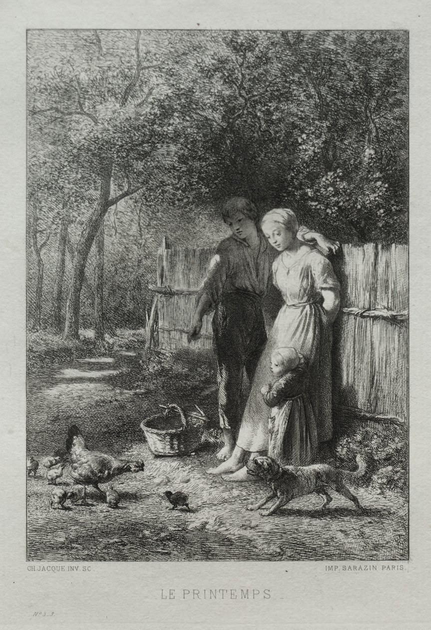 Våren. av Charles Emile Jacque