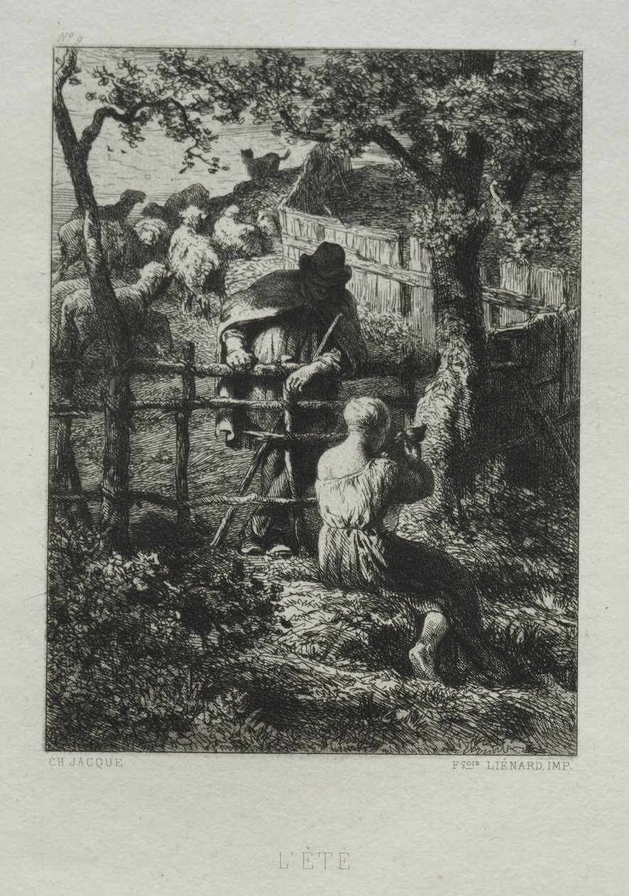 Sommerdag av Charles Emile Jacque