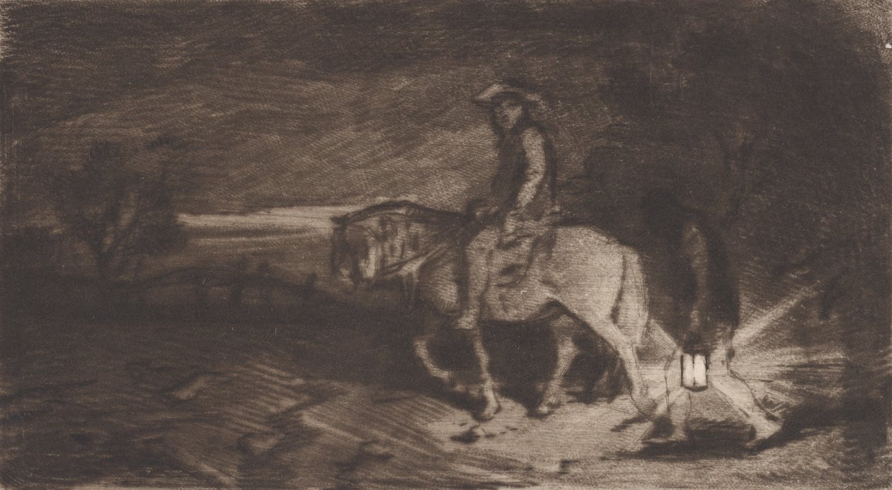 The Cavalier, 1848. av Charles Emile Jacque