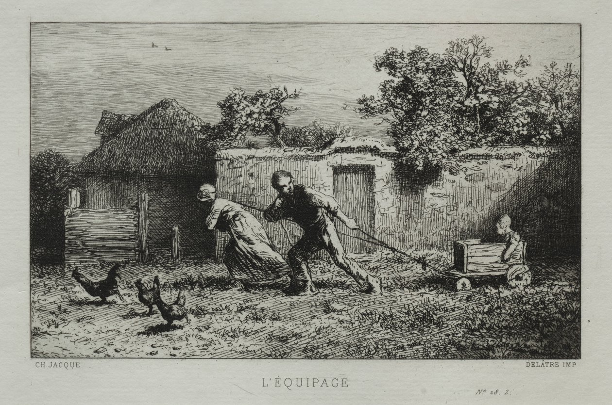 Ekvipagen. av Charles Emile Jacque