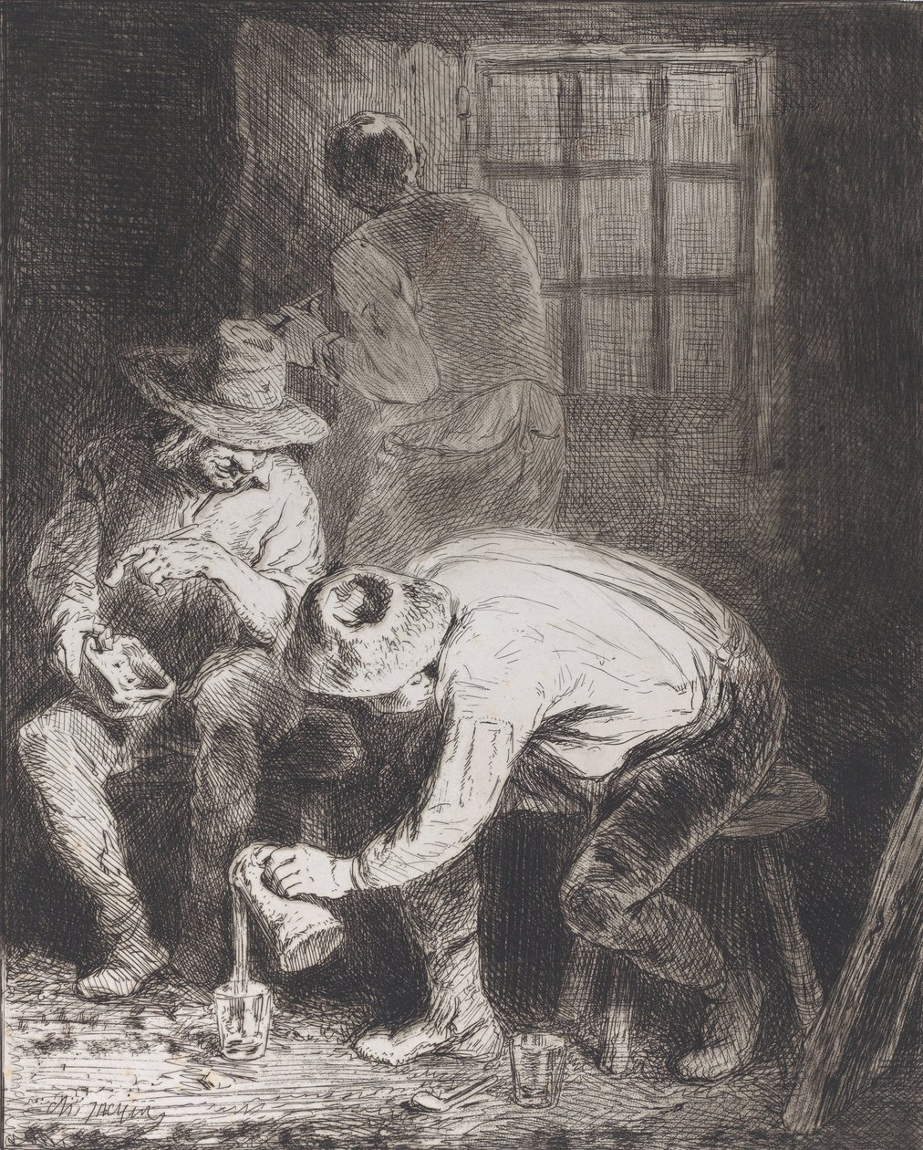 Det gode selskap, 1846. av Charles Emile Jacque