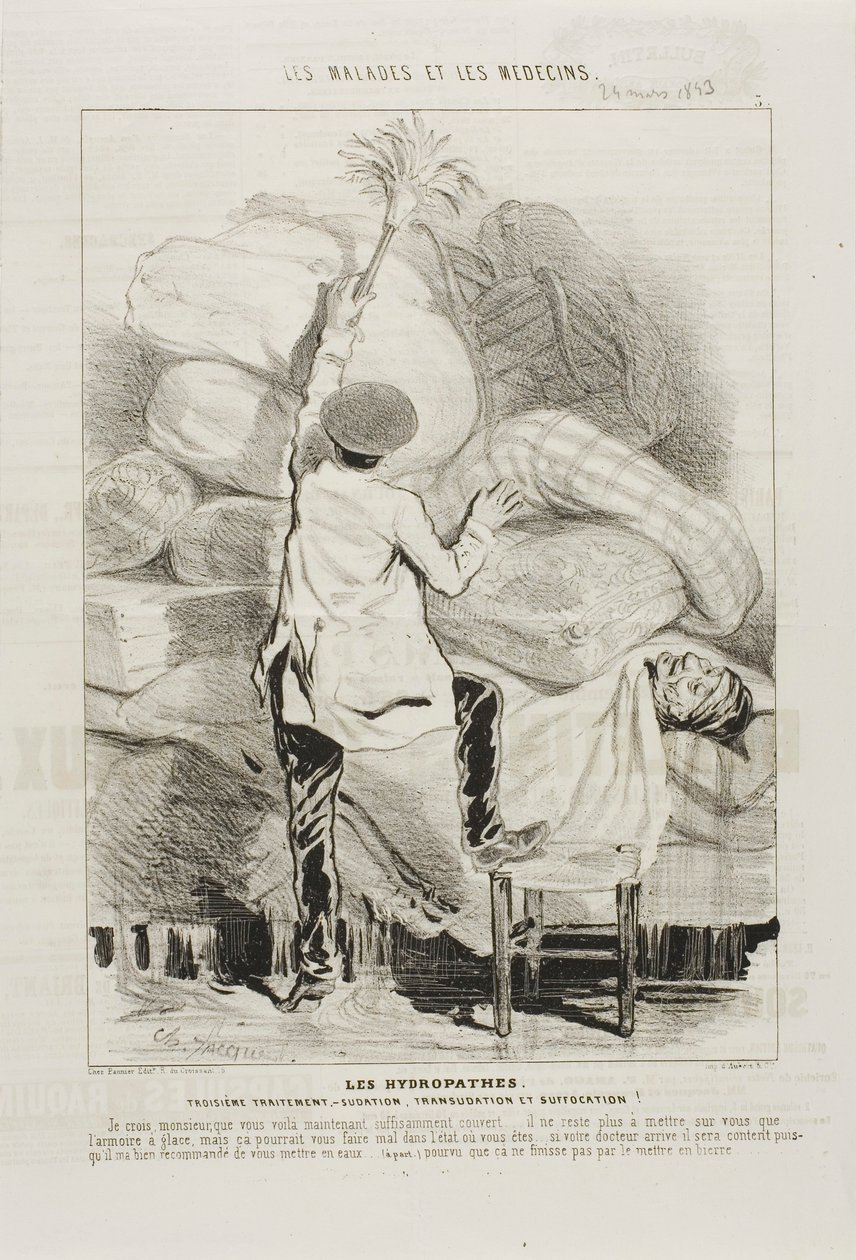 The Hydropaths: Third Treatment (plate 3) av Charles Emile Jacque