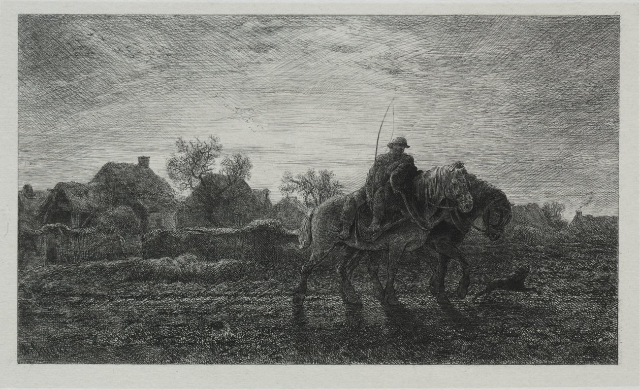 Morgenen. av Charles Emile Jacque