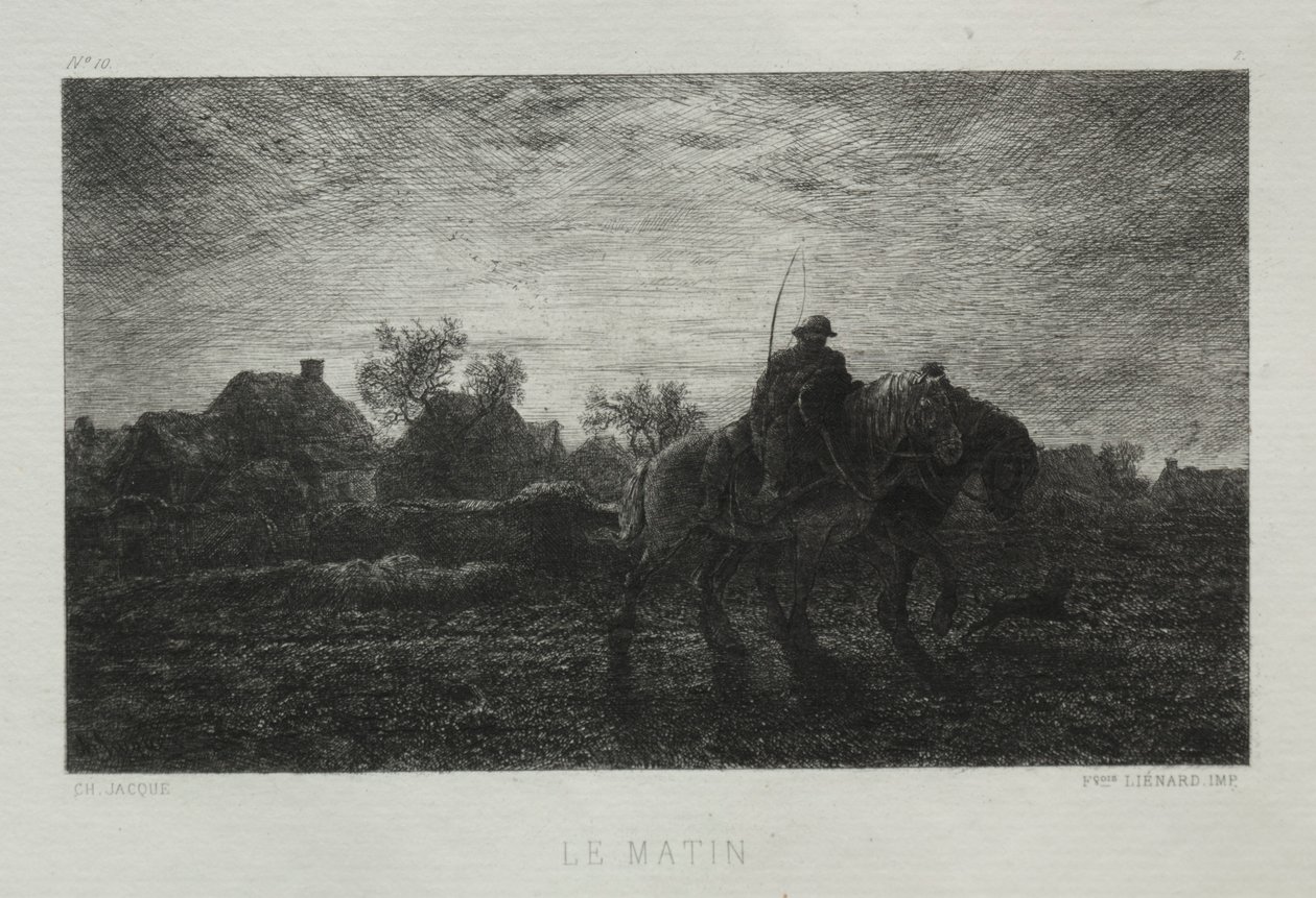 Morgenen. av Charles Emile Jacque
