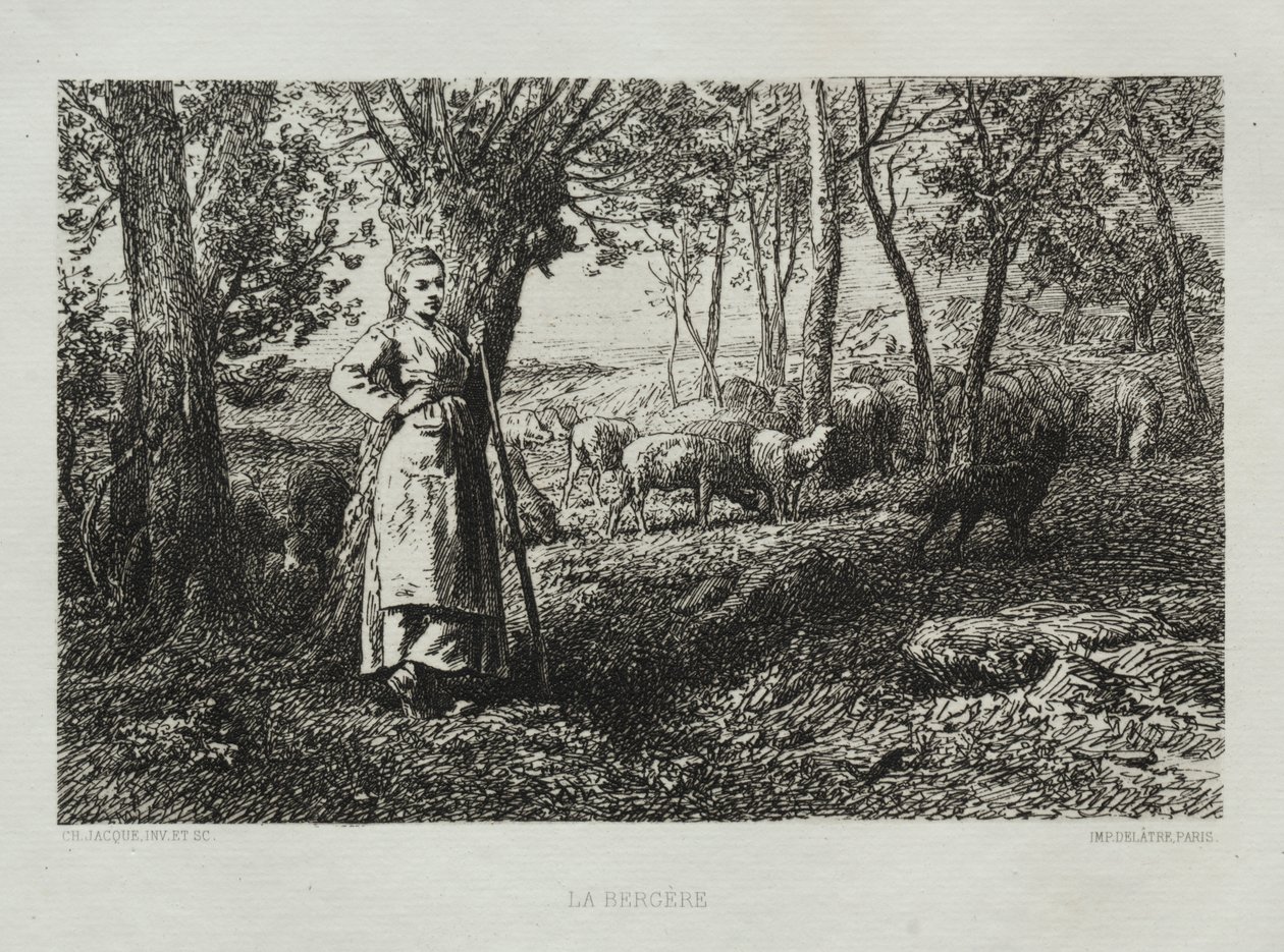 Gjeterinnen av Charles Emile Jacque