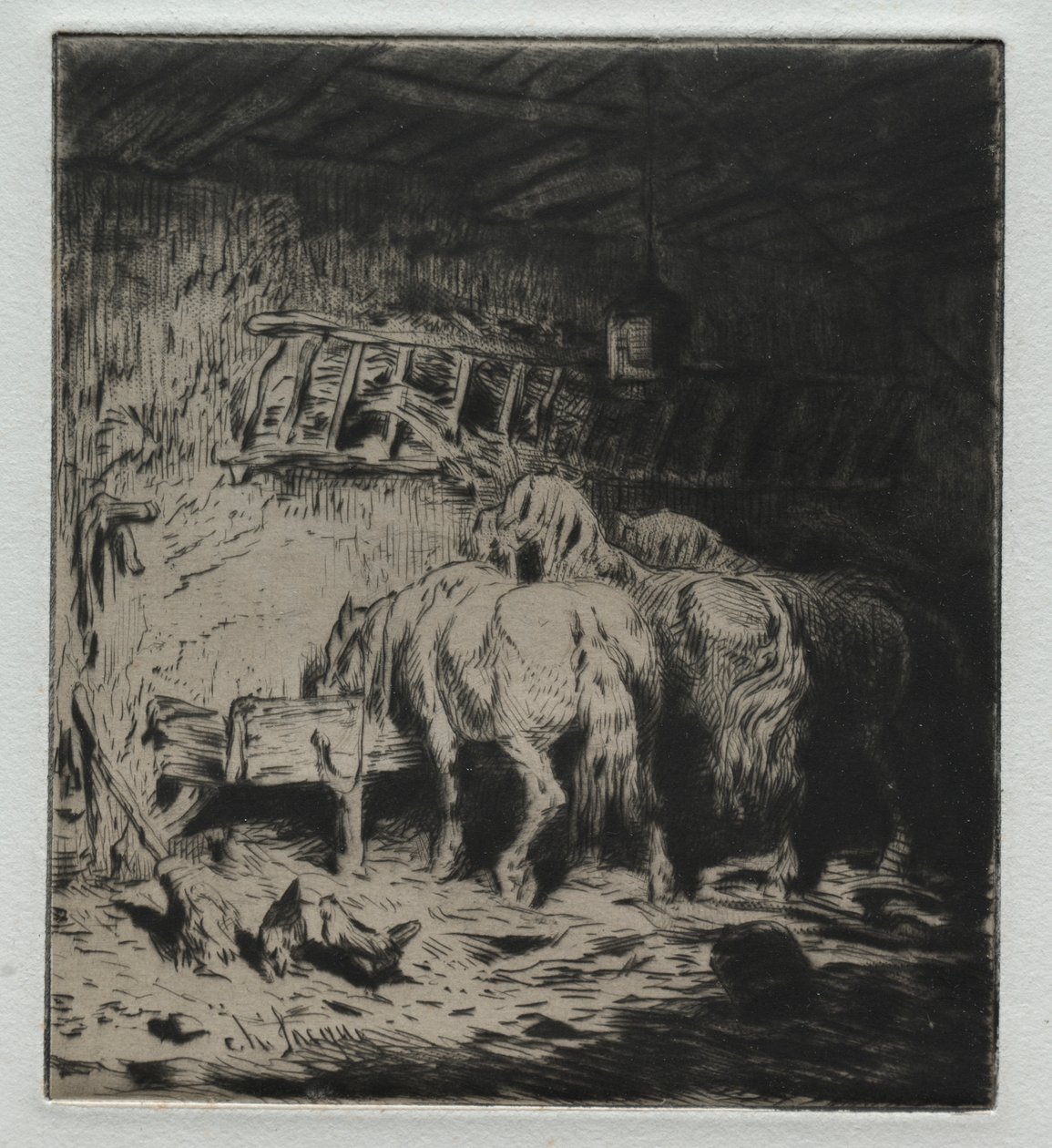 Stallen av Charles Emile Jacque