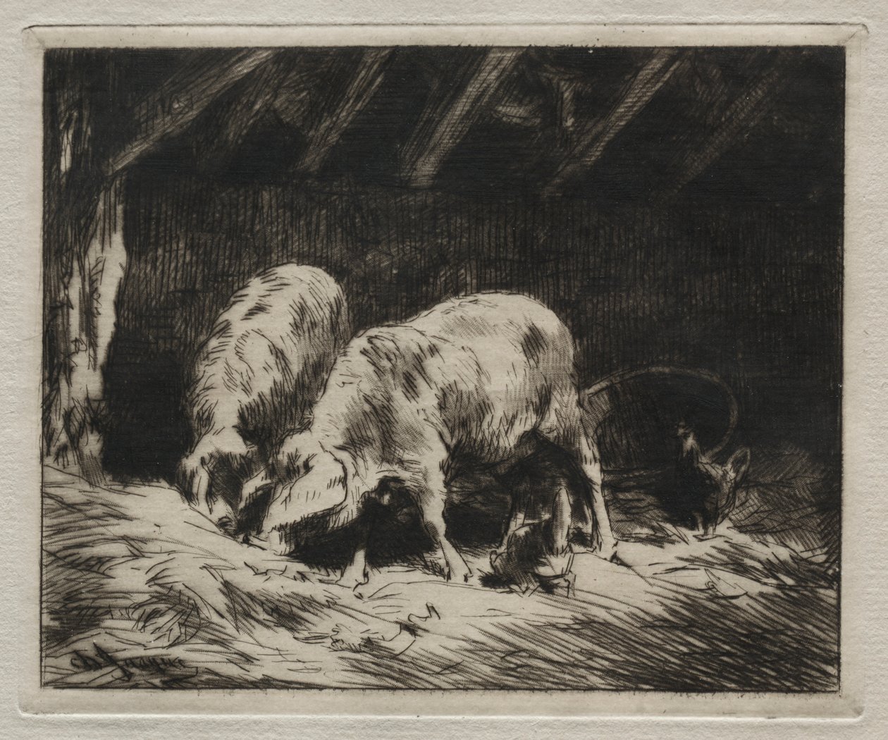 To griser av Charles Emile Jacque