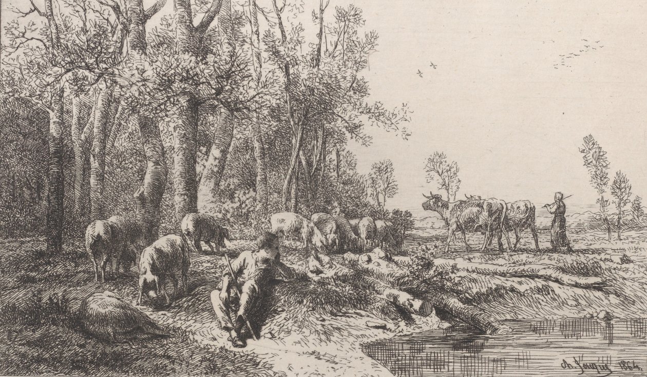 Vinter, 1864. av Charles Emile Jacque