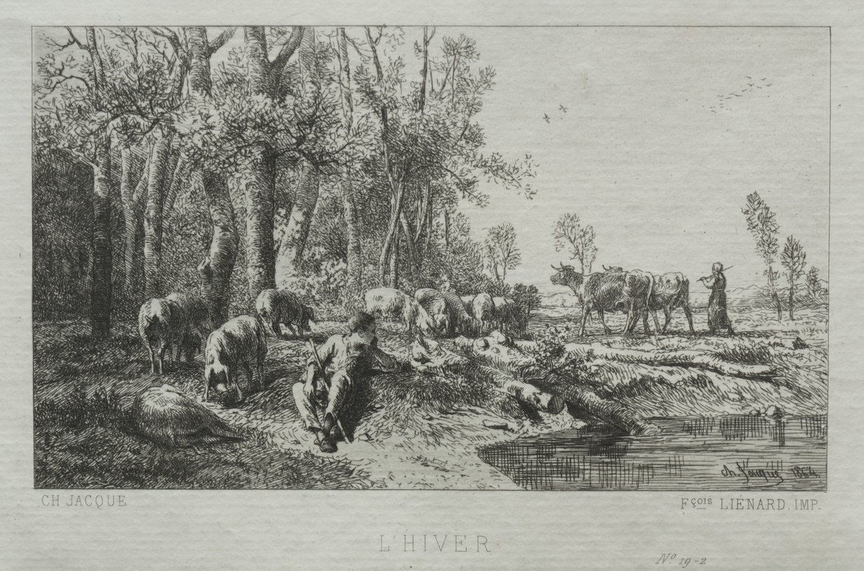 Vinter, 1864. av Charles Emile Jacque