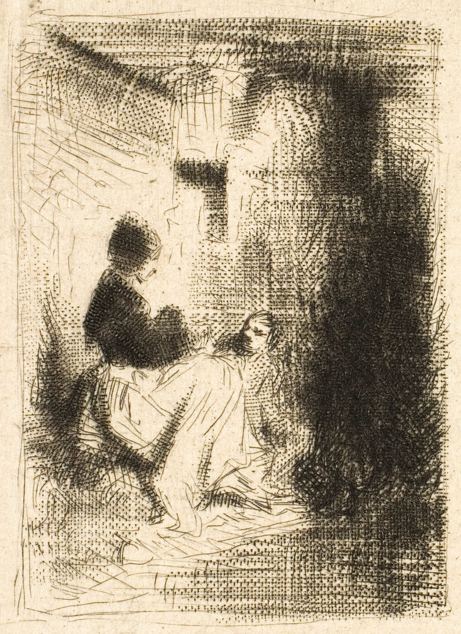 Kvinnen og hennes barn av Charles Emile Jacque