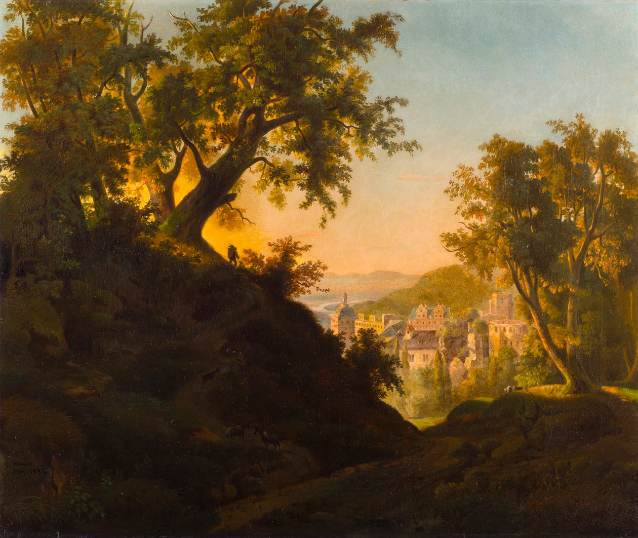 Slottet i Heidelberg av Charles Ferdinand Wimar
