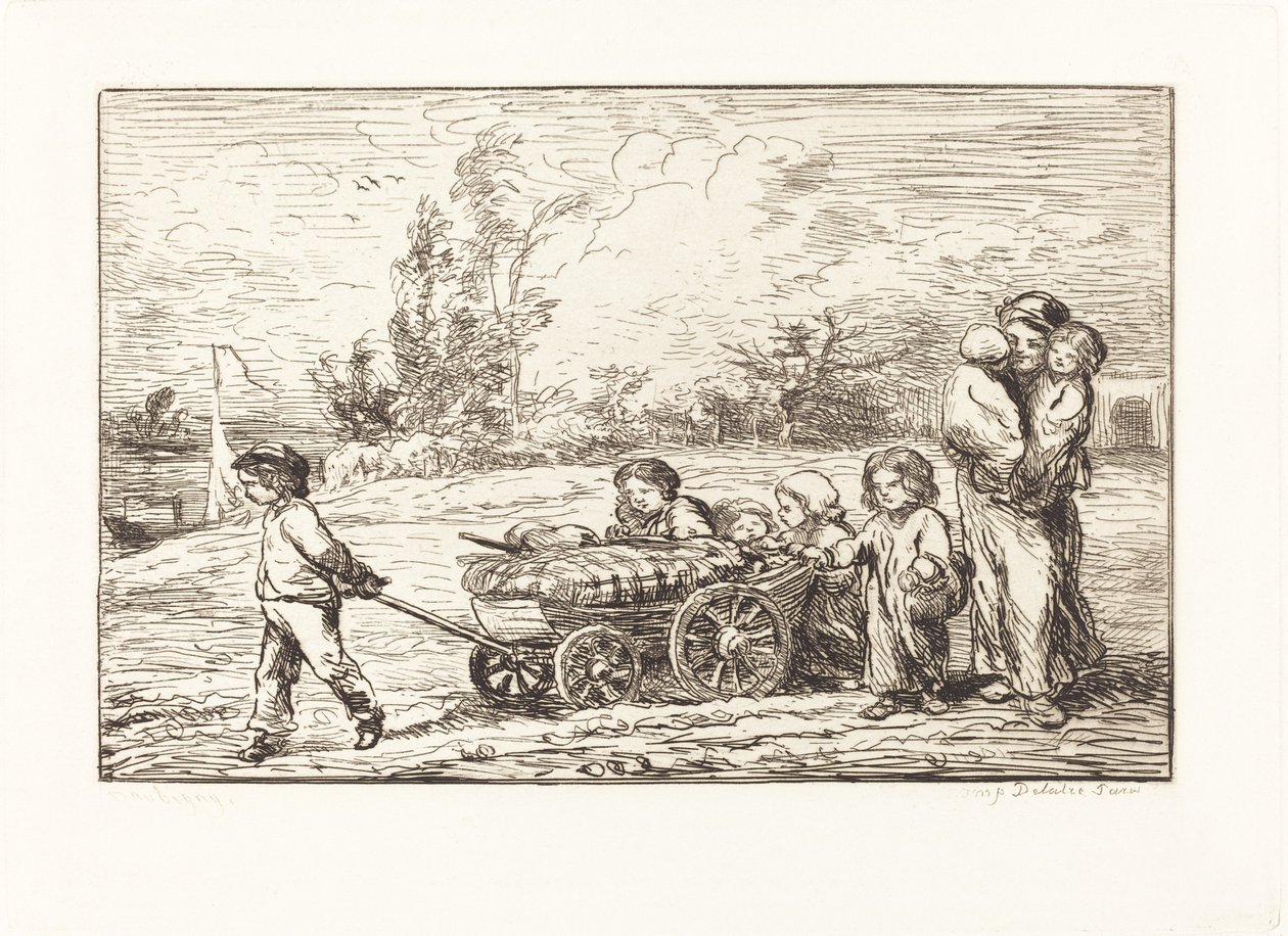 Går ombord på Bottin av Charles Francois Daubigny