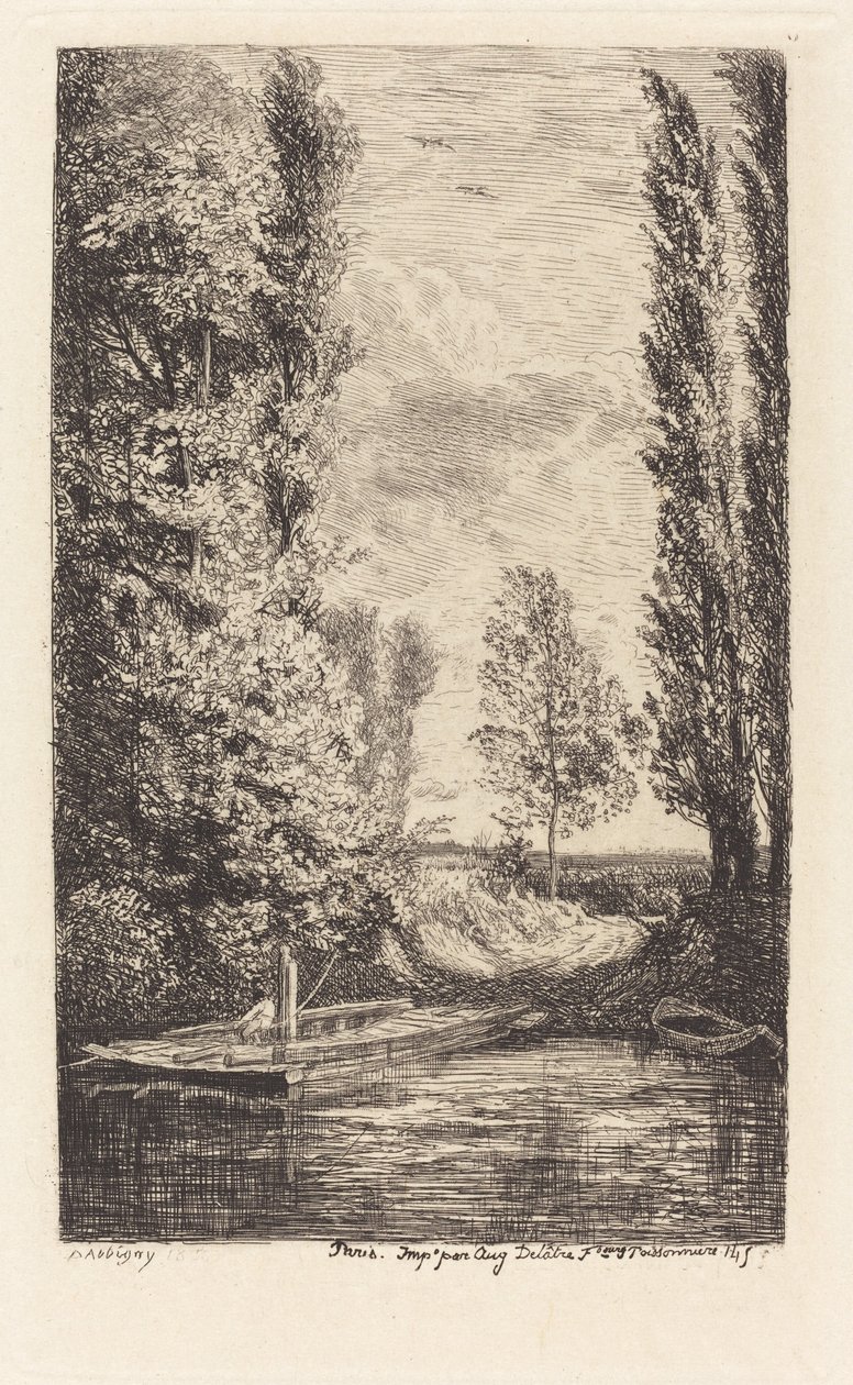 Ferge (Le Bac) av Charles Francois Daubigny