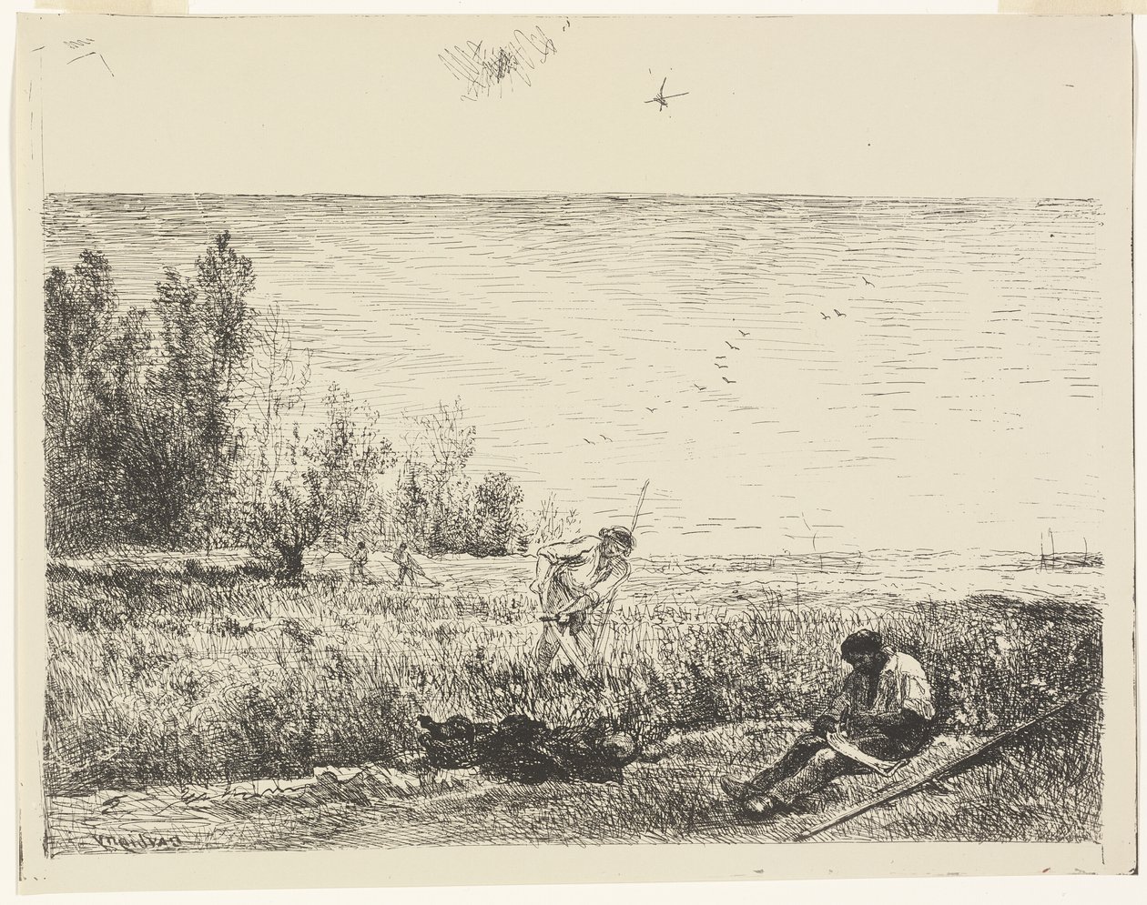 Høsting av Charles Francois Daubigny