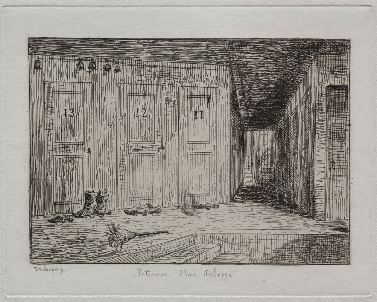 Interiør i et vertshus, 1861. av Charles Francois Daubigny